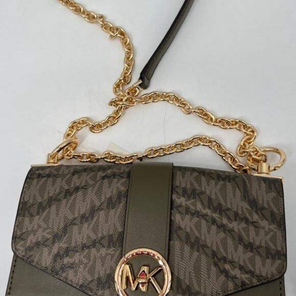 Michael Kors Olive Green Greenwich Covertible Crossbody Bag NWT - Picture 11 of 16